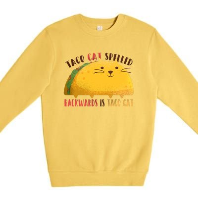 Taco Cat Graphic Premium Crewneck Sweatshirt