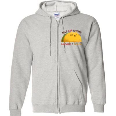 Taco Cat Graphic Full Zip Hoodie