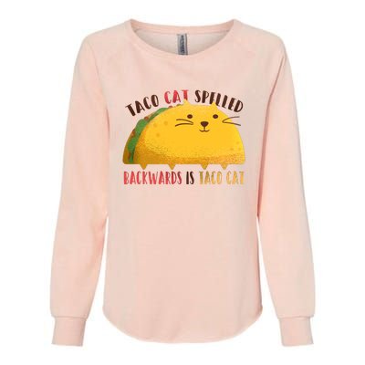 Taco Cat Graphic Womens California Wash Sweatshirt