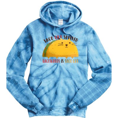 Taco Cat Graphic Tie Dye Hoodie