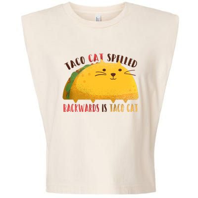 Taco Cat Graphic Garment-Dyed Women's Muscle Tee