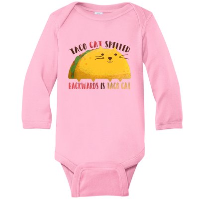 Taco Cat Graphic Baby Long Sleeve Bodysuit