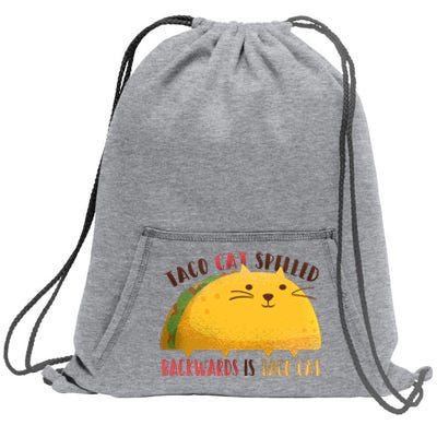 Taco Cat Graphic Sweatshirt Cinch Pack Bag