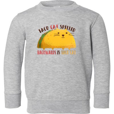 Taco Cat Graphic Toddler Sweatshirt