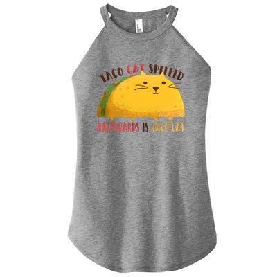 Taco Cat Graphic Women's Perfect Tri Rocker Tank