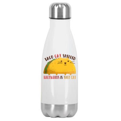 Taco Cat Graphic Stainless Steel Insulated Water Bottle