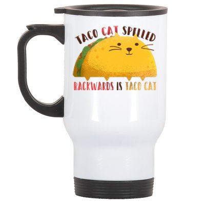 Taco Cat Graphic Stainless Steel Travel Mug