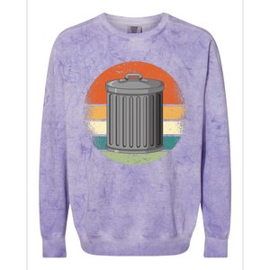 Trash Can Garbage Day Colorblast Crewneck Sweatshirt