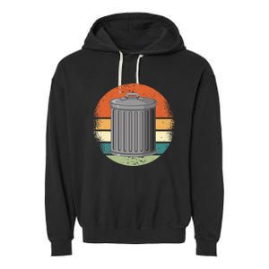 Trash Can Garbage Day Garment-Dyed Fleece Hoodie