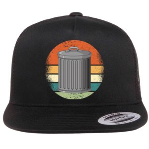 Trash Can Garbage Day Flat Bill Trucker Hat