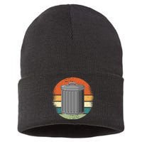 Trash Can Garbage Day Sustainable Knit Beanie