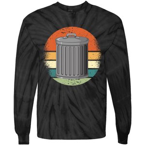 Trash Can Garbage Day Tie-Dye Long Sleeve Shirt