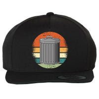 Trash Can Garbage Day Wool Snapback Cap