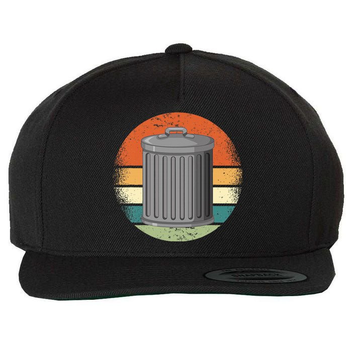 Trash Can Garbage Day Wool Snapback Cap