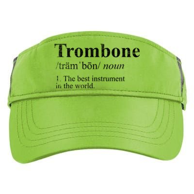 Trombone Cute Gift The Best Instrut In The World Adult Drive Performance Visor