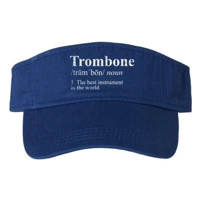 Trombone Cute Gift The Best Instrut In The World Valucap Bio-Washed Visor