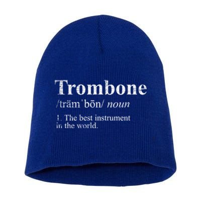 Trombone Cute Gift The Best Instrut In The World Short Acrylic Beanie