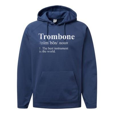 Trombone Cute Gift The Best Instrut In The World Performance Fleece Hoodie