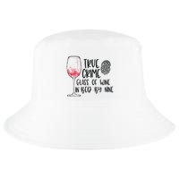 True Crime Glass Of Wine In Bed By Nine Meme Quote Cool Comfort Performance Bucket Hat
