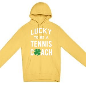 Tennis Coach Gift Lucky Irish Shamrock St Patricks Day Gift Premium Pullover Hoodie