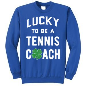 Tennis Coach Gift Lucky Irish Shamrock St Patricks Day Gift Sweatshirt