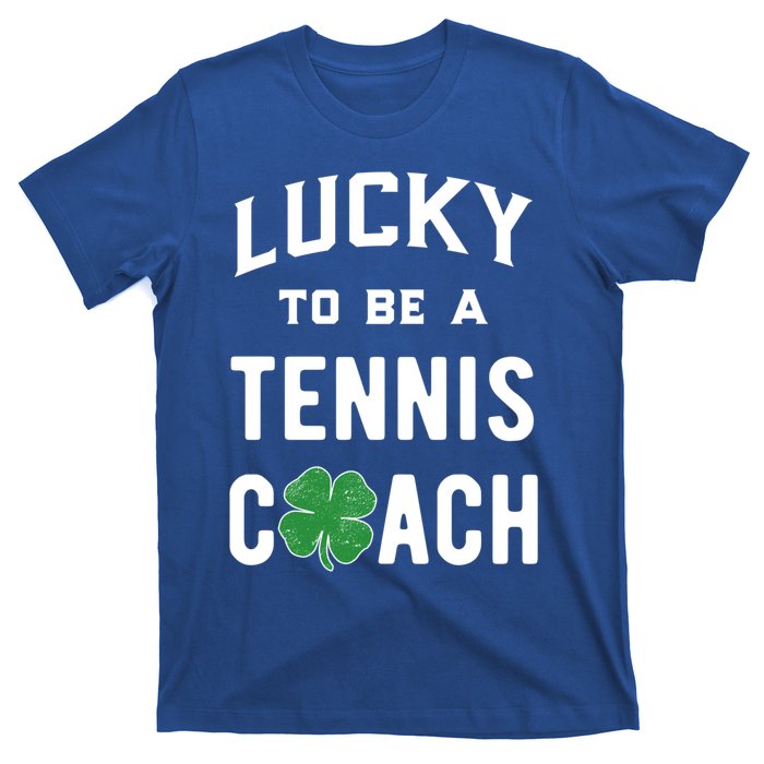 Tennis Coach Gift Lucky Irish Shamrock St Patricks Day Gift T-Shirt