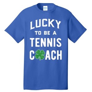 Tennis Coach Gift Lucky Irish Shamrock St Patricks Day Gift Tall T-Shirt