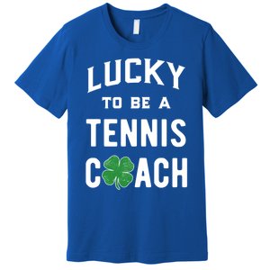 Tennis Coach Gift Lucky Irish Shamrock St Patricks Day Gift Premium T-Shirt