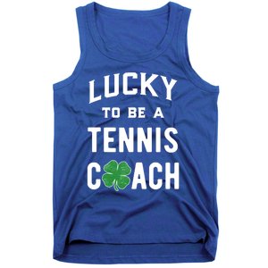 Tennis Coach Gift Lucky Irish Shamrock St Patricks Day Gift Tank Top