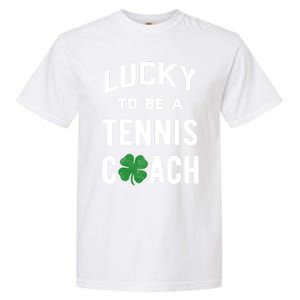 Tennis Coach Gift Lucky Irish Shamrock St Patricks Day Gift Garment-Dyed Heavyweight T-Shirt