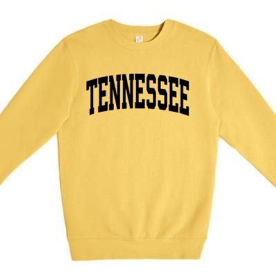 Tennessee Crewneck Gift Sports College Style State Usa Premium Crewneck Sweatshirt