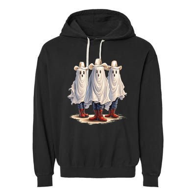 Three Cowboy Ghosts Garment-Dyed Fleece Hoodie