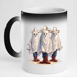 Three Cowboy Ghosts 11oz Black Color Changing Mug