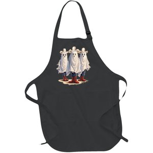 Three Cowboy Ghosts Full-Length Apron With Pockets