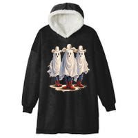 Three Cowboy Ghosts Hooded Wearable Blanket