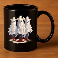 Three Cowboy Ghosts 11oz C Handle Ceramic Mug