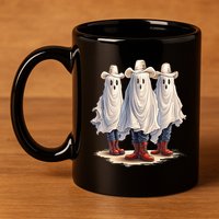 Three Cowboy Ghosts 11oz C Handle Ceramic Mug