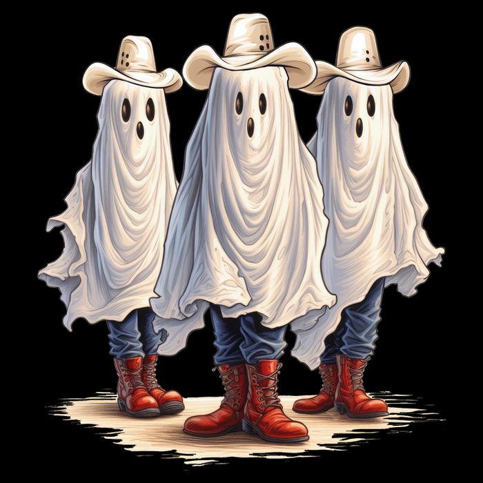 Three Cowboy Ghosts 16 in Basic Backpack