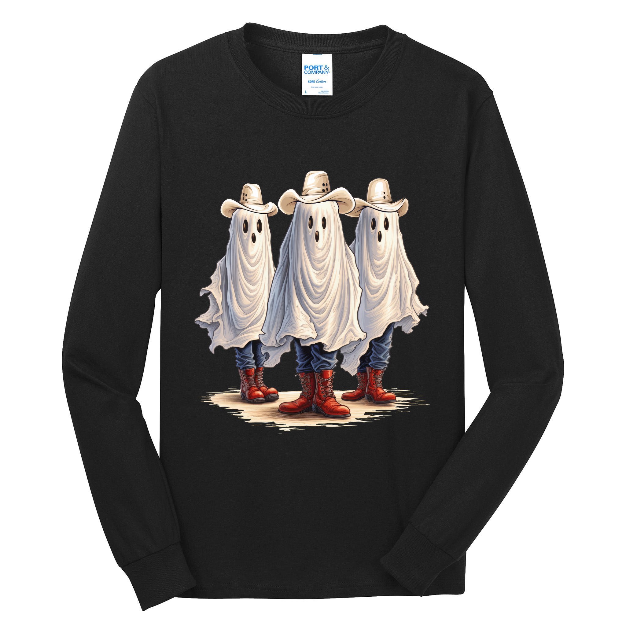 Three Cowboy Ghosts Tall Long Sleeve T-Shirt