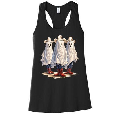 Three Cowboy Ghosts Women's Racerback Tank