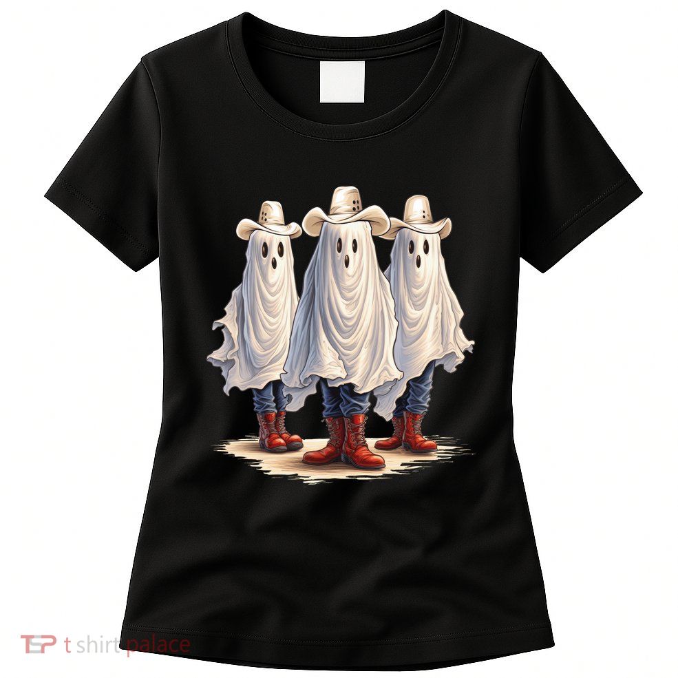 Three Cowboy Ghosts Womens T-Shirt