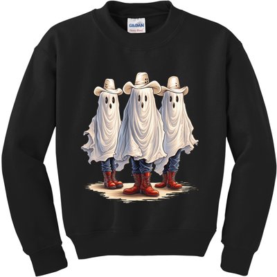 Three Cowboy Ghosts Kids Sweatshirt