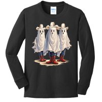 Three Cowboy Ghosts Kids Long Sleeve Shirt