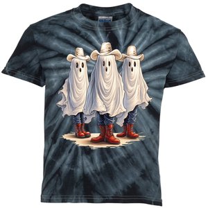 Three Cowboy Ghosts Kids Tie-Dye T-Shirt