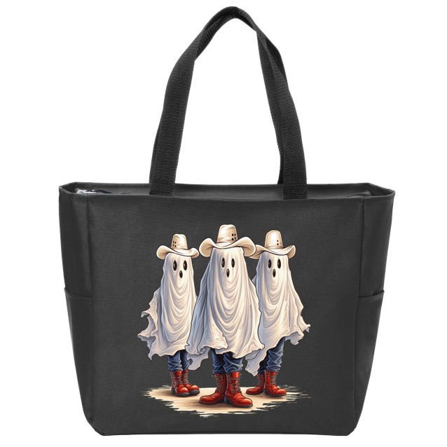 Three Cowboy Ghosts Zip Tote Bag