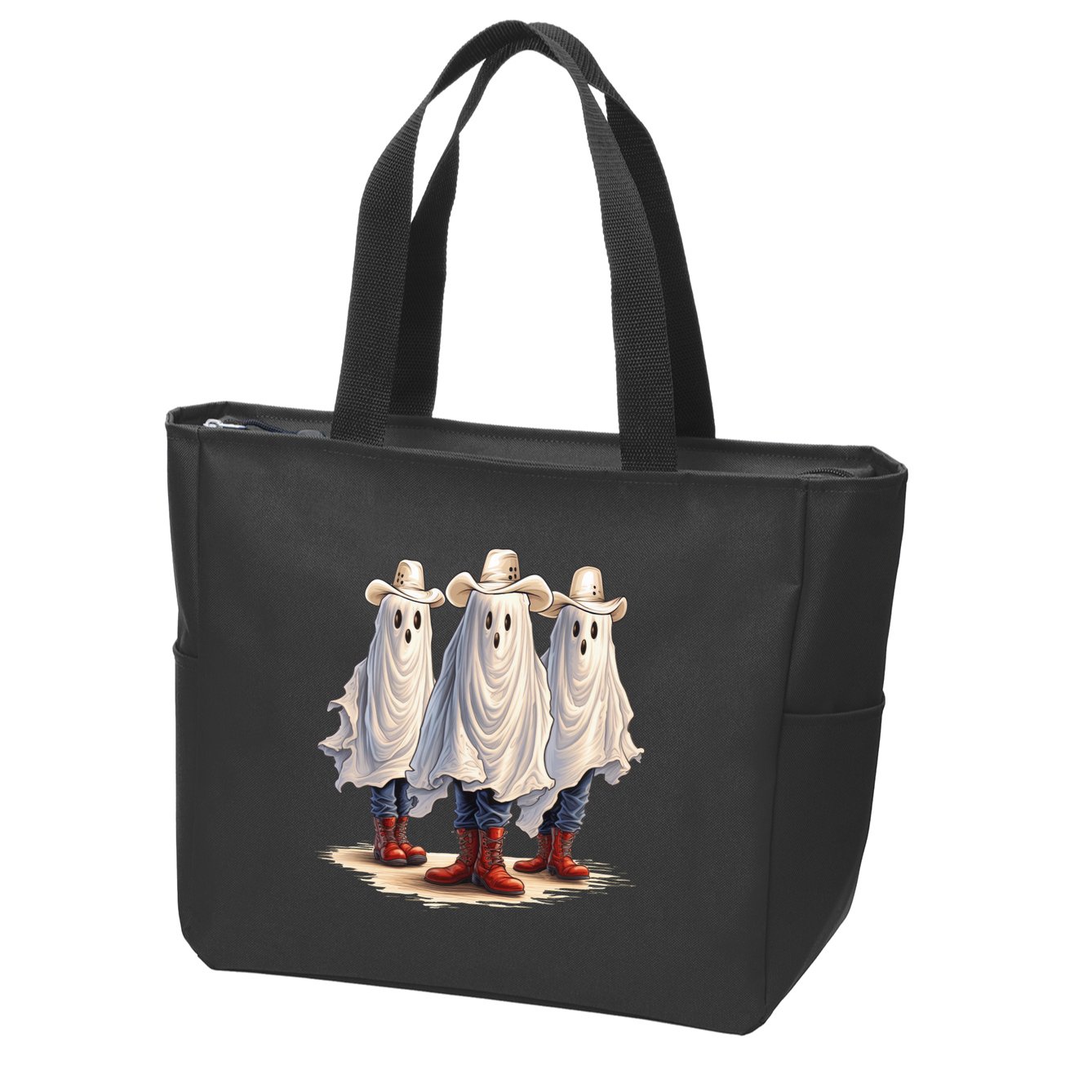 Three Cowboy Ghosts Zip Tote Bag