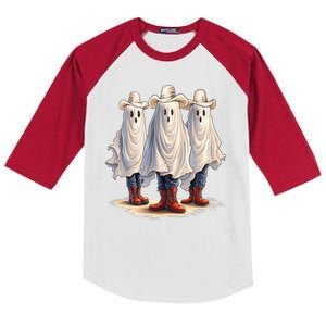 Three Cowboy Ghosts Kids Colorblock Raglan Jersey