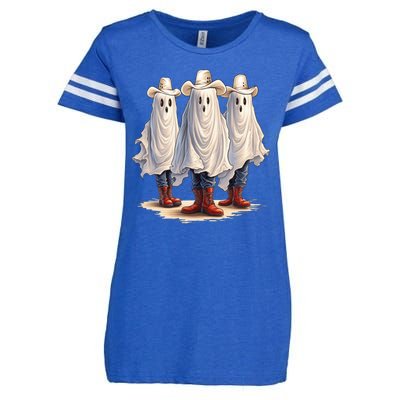 Three Cowboy Ghosts Enza Ladies Jersey Football T-Shirt