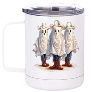 Three Cowboy Ghosts 12 oz Stainless Steel Tumbler Cup