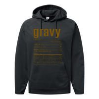 Thanksgiving Christmas Gravy Nutritional Facts Performance Fleece Hoodie